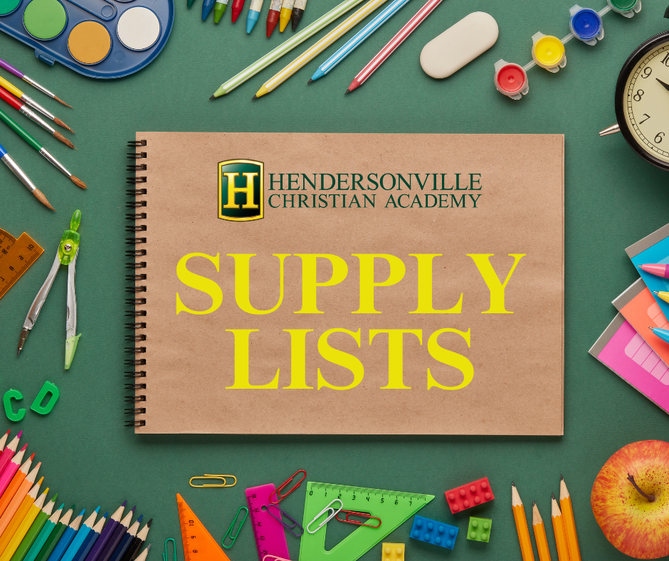 Supply Lists Hendersonville Christian Academy